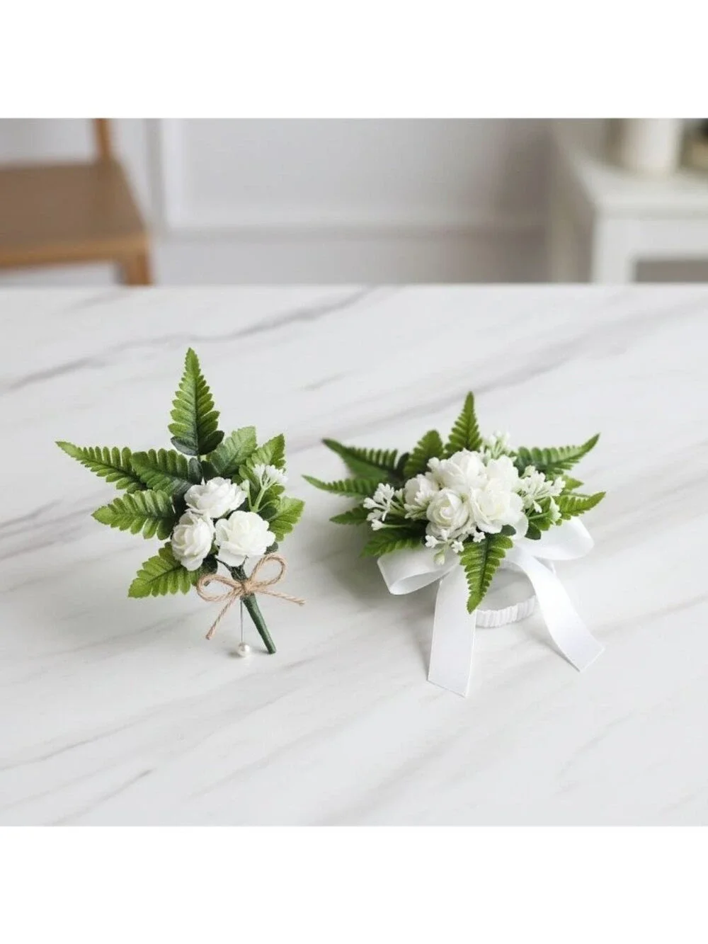 Artificial Fern Stems Greenery Bundle 10 Stems Faux Leather Fern Leaves Greenery